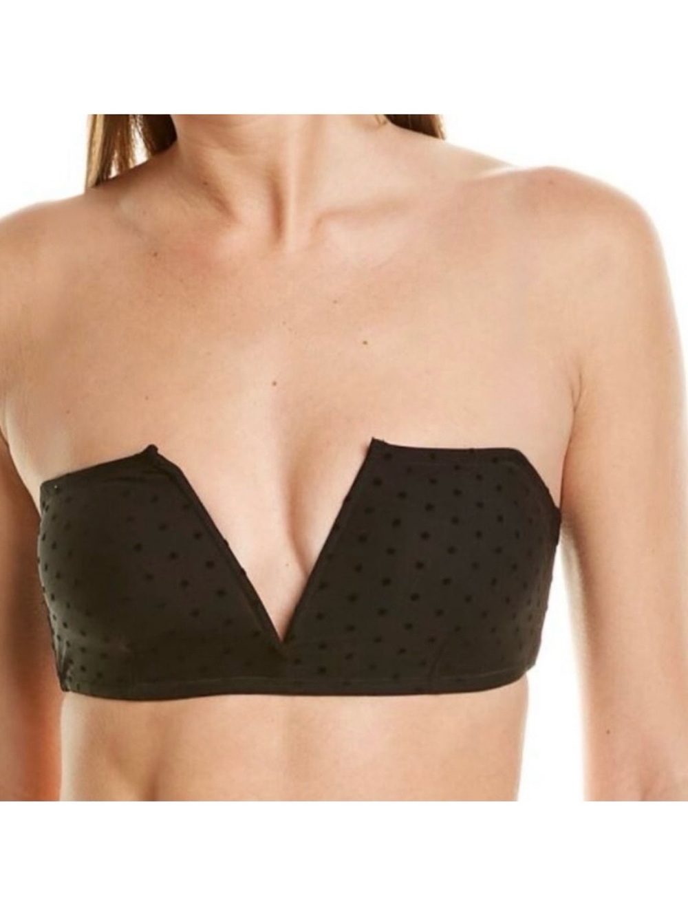 NWT Free People Polka Dot Strapless Bra - Black SIZE L